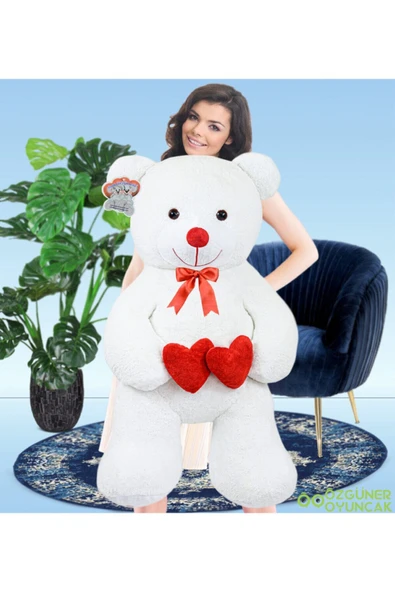Özgüner Oyuncak 100 Cm Beyaz Bobo Peluş Ayıcık ürün görseli 1
