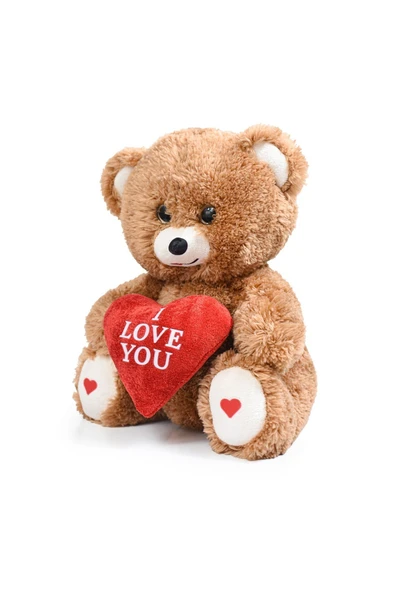 Ayıcı Oyuncak 200 Sevgiliye Özel Kalpli (I LOVE YOU) Yazılı Sevimli Peluş Ayıcık - Premium Kutu Içerisinde - Resim 4