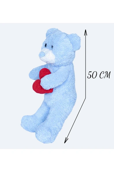 Özgüner Oyuncak 50 Cm Kalpli Peluş Sevimli Ayıcık - Resim 3
