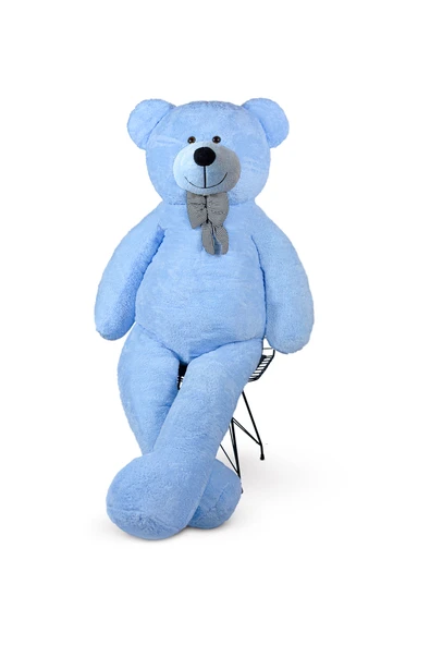 Ayıcı Oyuncak 160 Cm Papyonlu Büyük Ayıcık (%100 Yerli) Beyaz - Resim 3