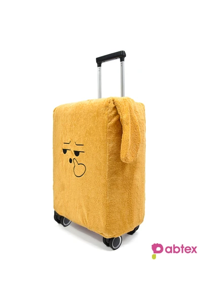 Ayıcı Oyuncak Eğlenceli Karakterli Peluş Bavul Kılıfı Orta Boy Uyumlu - Resim 3