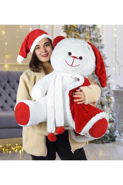 Özgüner Oyuncak 80 Cm Noel Baba Pelerinli Ayıcık Yeni Yıl ,yılbaşı Hediyesi ürün görseli 1