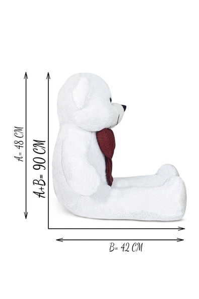 Özgüner Oyuncak 90 Cm Papyonlu Ayıcık(%100 YERLİ) - Resim 4
