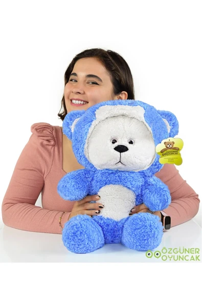 Özgüner Oyuncak 70 Cm Kapşonlu Uykumcuk Peluş Ayıcık Panda - Resim 2