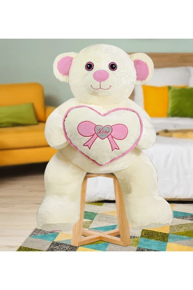 Ayıcı Oyuncak Harika Peluş Büyük Kalpli Dev Ayıcık (%100 Yerli ) - Resim 3