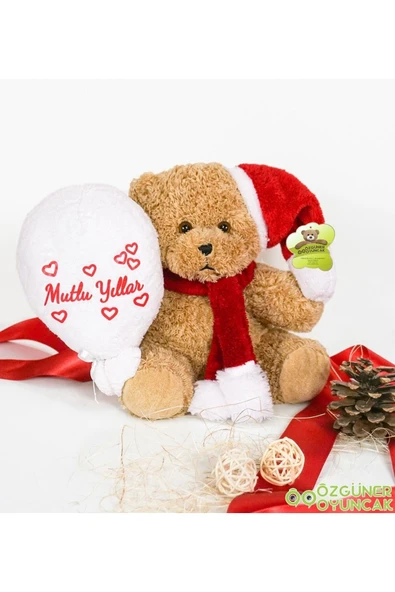 Özgüner Oyuncak Mutlu Yıllar Dileyen Yüksek Kalite Peluş Ayıcık ürün görseli