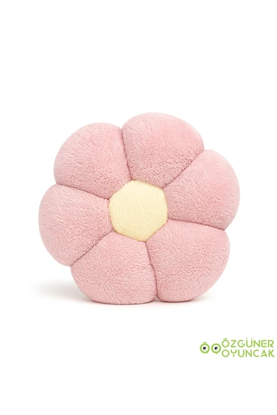 Harika Peluş Fabrikası Dekoratif Papatya Şeklinde Peluş Yastık 40 cm – Yumuşak ve Konforlu Tasarım - Resim 2