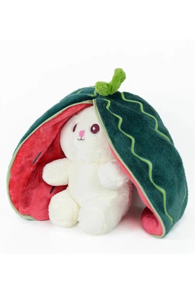 Ayıcı Oyuncak Çilek Tavşan Çantalı Sevgiliye Özel - Resim 3