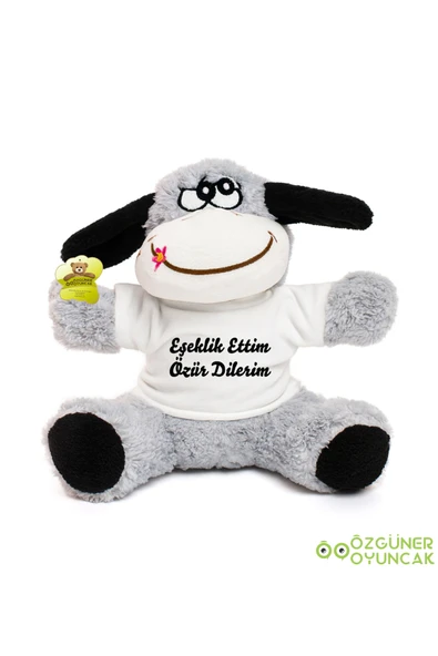 Özgüner Oyuncak Aşk Dolu Sürpriz Seti – 90 cm Uykumcuk Peluş Ayı + Çerçeve + Mini Buket + 25 cm eşeklik ettim eşek - Resim 5