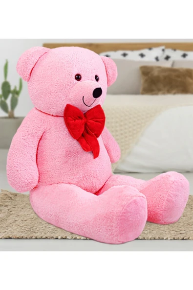 Ayıcı Oyuncak 140 cm Kırmızı Papyonlu Ayıcık - Resim 3