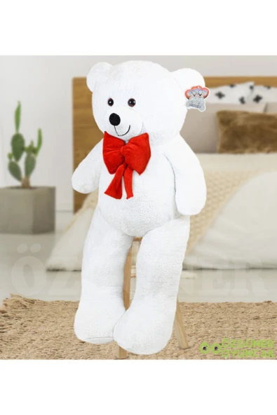 Özgüner Oyuncak 140 cmKırmızı Papyonlu Ayıcık(%100 Yerli) - Resim 2