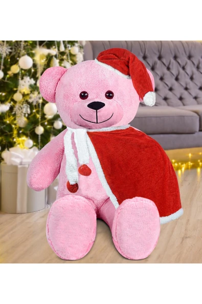 Ayıcı Oyuncak 100 Cm Pelerinli Noel Baba Ayıcık Yeni Yıl , Yılbaşı Hediyesi ürün görseli 1