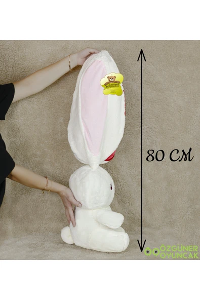 Ayıcı Oyuncak Çilek Tavşan Çantalı 80 cm - Resim 6