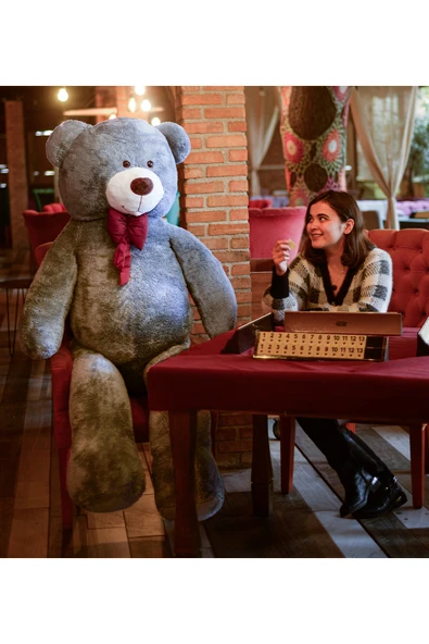 Özgüner Oyuncak 200 Cm Noel Baba Şapkalı Ayıcık Yeni Yıl ,yılbaşı Hediyesi - Resim 7