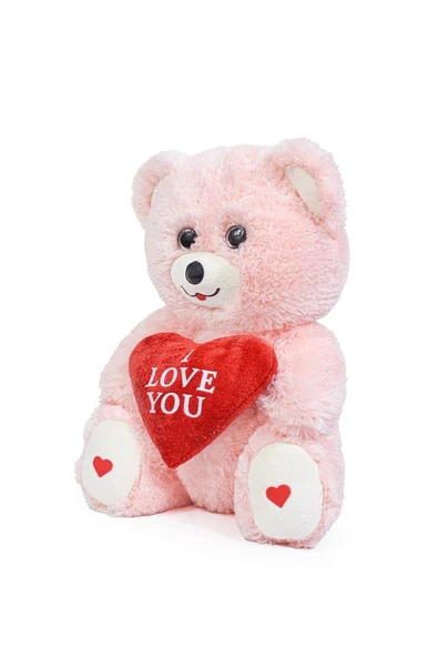 Ayıcı Oyuncak 200 Sevgiliye Özel Kalpli (I LOVE YOU) Yazılı Sevimli Peluş Ayıcık - Premium Kutu Içerisinde - Resim 4