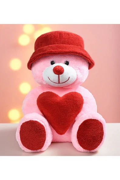 Özgüner Oyuncak Legosh 50 Cm Sapkalı Ayıcık Sevgiliye Özel Hediye - Resim 2