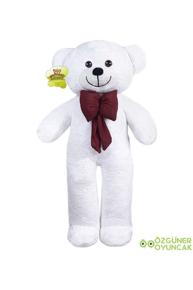 Ayıcı Oyuncak 100 Cm Papyonlu Büyük Ayıcık (%100 Yerli) Krem ürün görseli 1