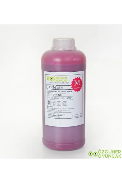 Özgüner Oyuncak Dtf Mürekkebi Magenta (kırmızı) 1000ml ürün görseli