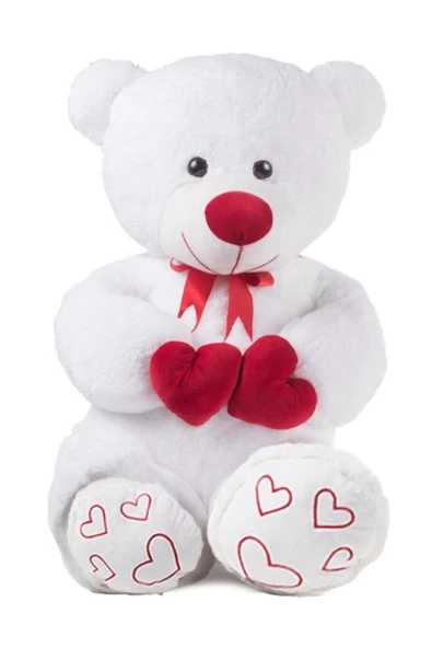 Ayıcı Oyuncak Bobo Beyaz Peluş Ayı Yastık Köpek Hediyeli 100 Cm ürün görseli 1