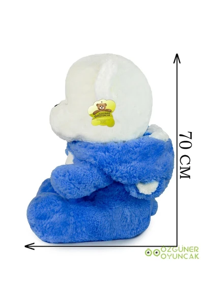 Özgüner Oyuncak 70 Cm Kapşonlu Uykumcuk Peluş Ayıcık Panda - Resim 3