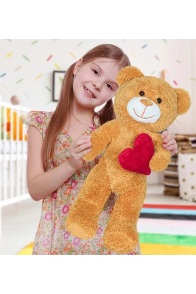 Ayıcı Oyuncak 50 Cm Kalpli Peluş Sevimli Ayıcık ürün görseli 1