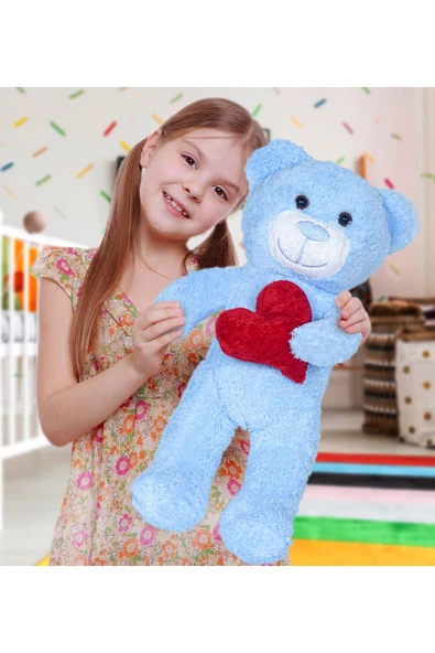 Özgüner Oyuncak 50 Cm Kalpli Peluş Sevimli Ayıcık ürün görseli