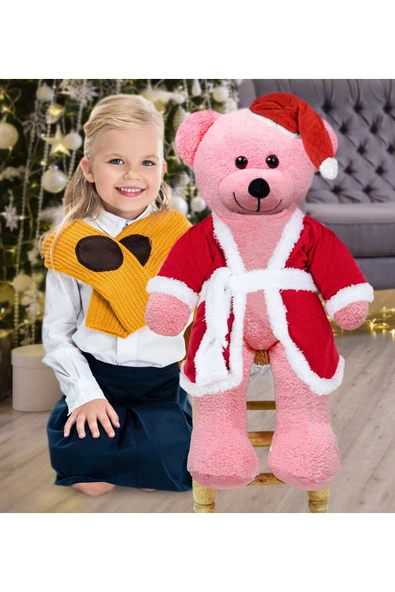 Özgüner Oyuncak 80 Cm Noel Baba Şapkalı Ayıcık Yeni Yıl , Yılbaşı Hediyesi ürün görseli