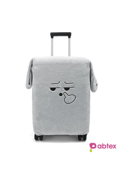 Ayıcı Oyuncak Esnek Yapılı Peluş Bavul-Valiz Koruyucu Kılıf | Eğlenceli Yüz Tasarımlı - Resim 2