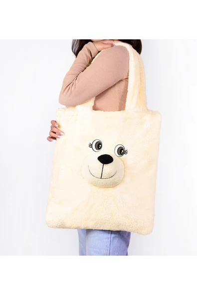 Ayıcı Oyuncak Ayıcık Detaylı Omuz Çantası – Günlük Kullanım İçin İdeal - Resim 2