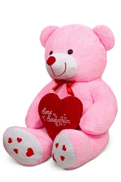 Özgüner Oyuncak Oyuncak 140 Cm Dev Bobo Seni Seviyorum Kalpli Sevgiliye Özel - Resim 4