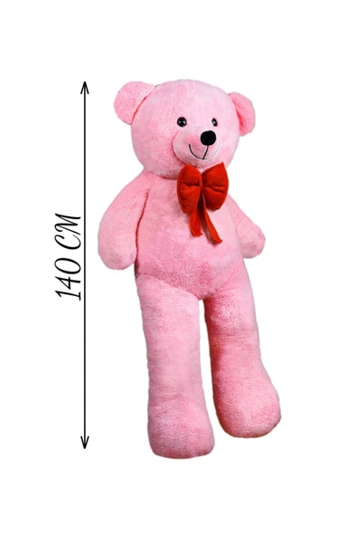 Özgüner Oyuncak 140 cm Kırmızı Papyonlu Ayıcık - Resim 4