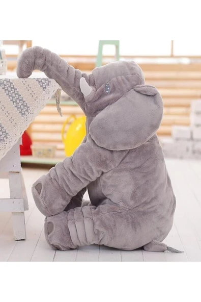 Özgüner Oyuncak Gri Pof Uyku Arkadaşım Fil 65 Cm 35 Cm Gri - Resim 4