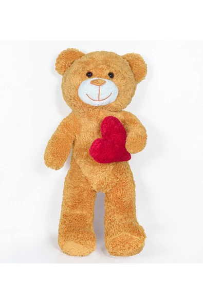 Özgüner Oyuncak 50 Cm Kalpli Peluş Sevimli Ayıcık - Resim 2