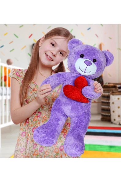Özgüner Oyuncak 50 Cm Kalpli Peluş Sevimli Ayıcık ürün görseli 1