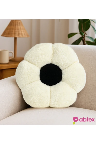 Pababo Dekoratif Papatya Şeklinde Peluş Yastık 40 cm – Yumuşak ve Konforlu Tasarım ürün görseli 1