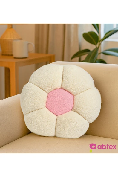 Harika Peluş Fabrikası Dekoratif Papatya Şeklinde Peluş Yastık 40 cm – Yumuşak ve Konforlu Tasarım ürün görseli 1