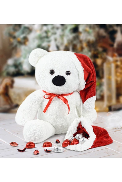 Ayıcı Oyuncak 55 cm Noel Baba Ayıcığı - Sevimli ve Neşeli Noel Hediyesi ürün görseli 1