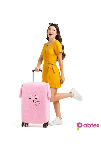 Ayıcı Oyuncak Esnek Yapılı Peluş Bavul-Valiz Koruyucu Kılıf | Eğlenceli Yüz Tasarımlı ürün görseli