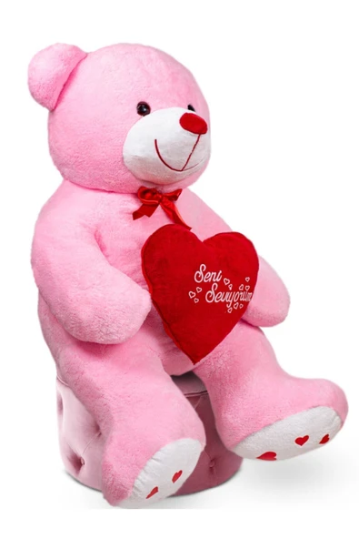 Özgüner Oyuncak Oyuncak 140 Cm Dev Bobo Seni Seviyorum Kalpli Sevgiliye Özel - Resim 2