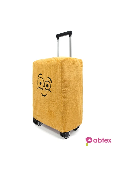 Ayıcı Oyuncak Eğlenceli Karakterli Peluş Bavul Kılıfı Orta Boy Uyumlu - Resim 3