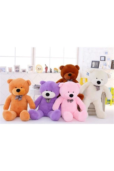 Özgüner Oyuncak 90 Cm Rengarenk Papyonlu Ayıcık %100 Yerli - Resim 2