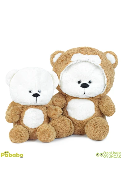 Özgüner Oyuncak 90 Cm Kapşonlu Uykumcuk Peluş Ayıcık Panda - Resim 2