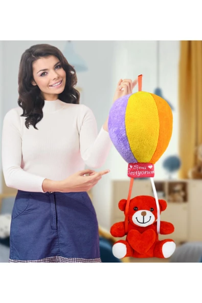 Özgüner Oyuncak Oyuncak Rengarenk Uçan Balonlu Ayıcık (%100) Yerli ürün görseli
