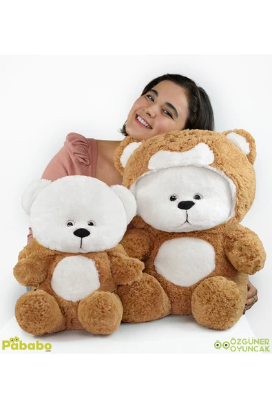 Ayıcı Oyuncak 90 Cm Kapşonlu Uykumcuk Peluş Ayıcık Panda ürün görseli 1