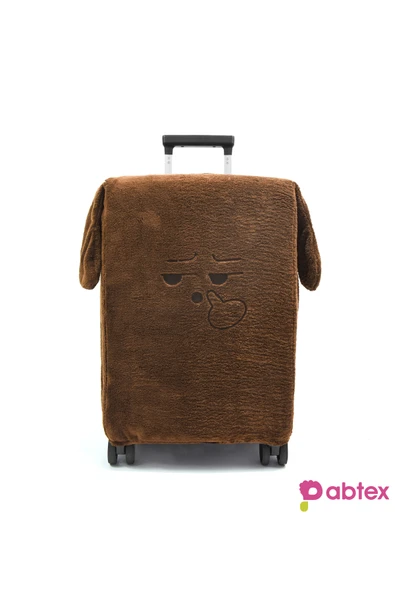 Ayıcı Oyuncak Eğlenceli Karakterli Peluş Bavul Kılıfı Orta Boy Uyumlu - Resim 2