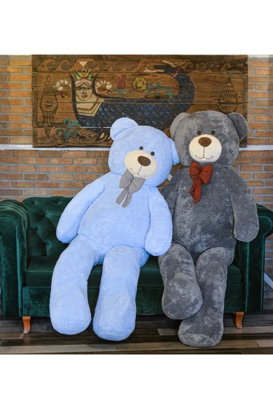 Özgüner Oyuncak 200 Cm Noel Baba Şapkalı Ayıcık Yeni Yıl ,yılbaşı Hediyesi - Resim 5