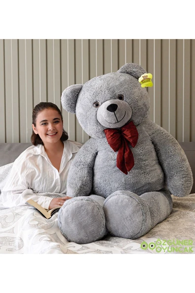 Özgüner Oyuncak 160 Cm Papyonlu Büyük Ayıcık (%100 Yerli) Beyaz ürün görseli 1