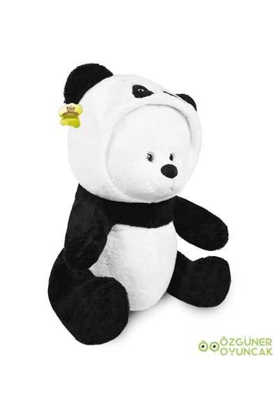 Ayıcı Oyuncak 90 cm Kapüşonlu Uykumcuk Peluş Ayıcık Panda - Resim 3