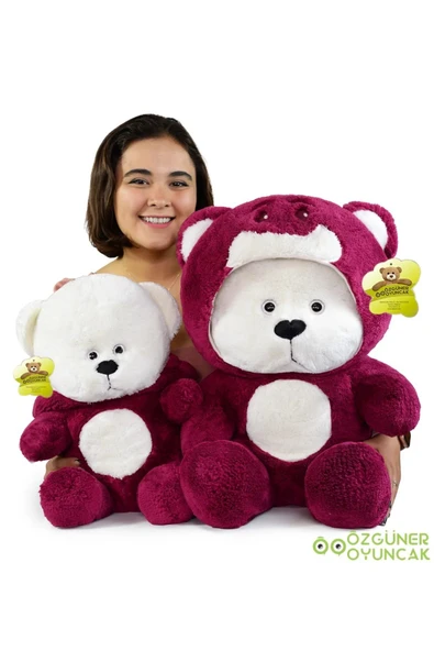 Özgüner Oyuncak "70 cm Kapşonlu Uykumcuk Peluş Ayıcık - Yumuşacık ve Sevimli Arkadaşınız" ürün görseli