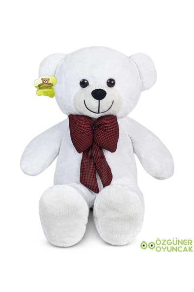 Özgüner Oyuncak 100 Cm Papyonlu Büyük Ayıcık (%100 Yerli) Krem - Resim 3